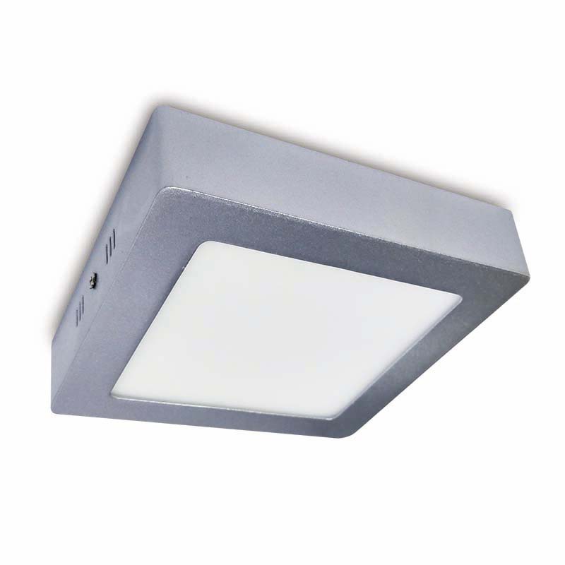 SLIM, PLAFÓN LED CUADRADO GRIS 12W -6500K